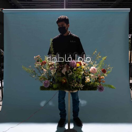Alternative view of ‘a bed of bold blooms’ neon arrangement