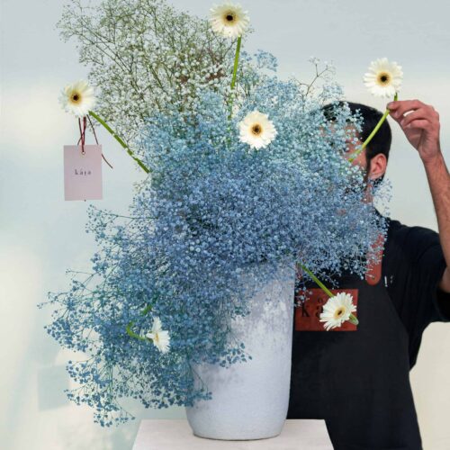 Alternative view of blue clouds arrangement