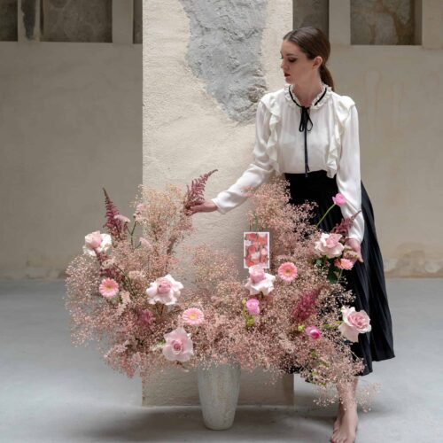 Alternative view of ‘je’taime’ vase arrangement