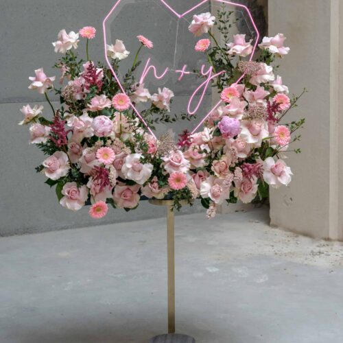 ‘your letter & mine’ vase arrangement