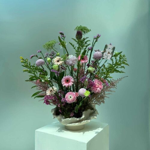 Alternative view of nature's Elegance vase arrangement