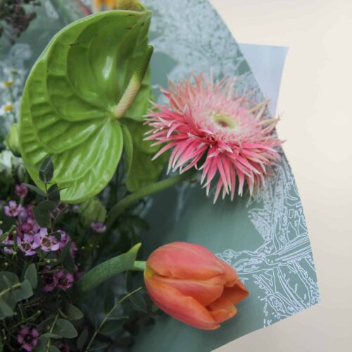Alternative view of garden galore floral bag bouquet