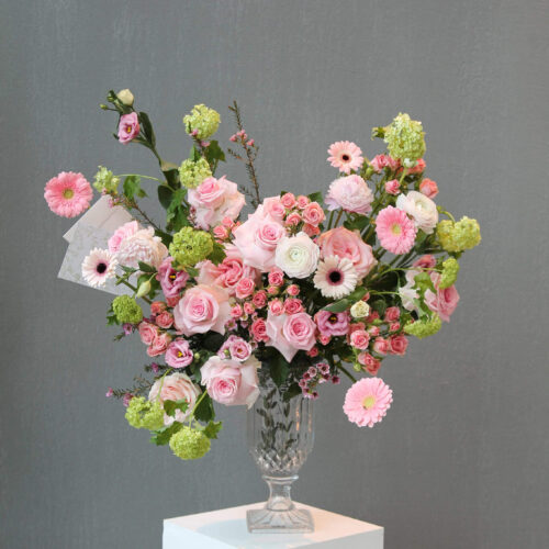 classic softness vase arrangement