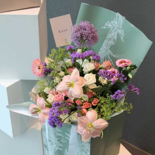 Alternative view of petal dreamscape floral bag bouquet