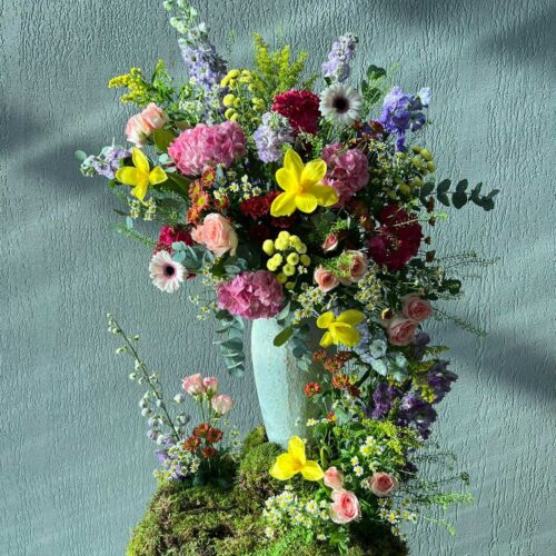 brightness vase arrangement