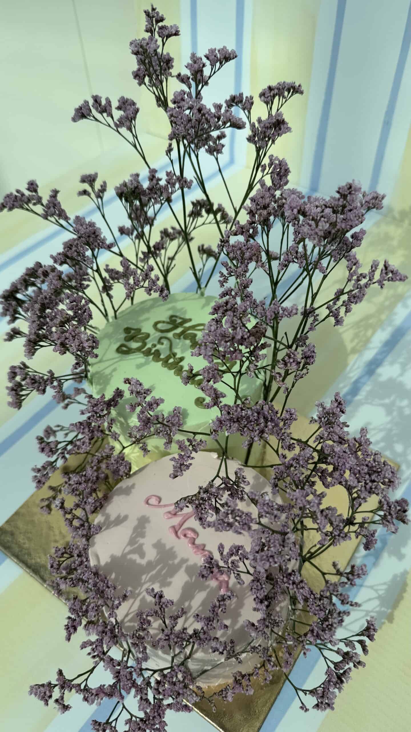 Beautiful purple statice flowers arranged for decoration at Kaia Flowers. Perfect for floral designs and bouquets.