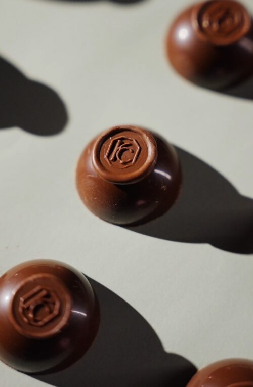 Alternative view of dark chocolate coconut caramel
