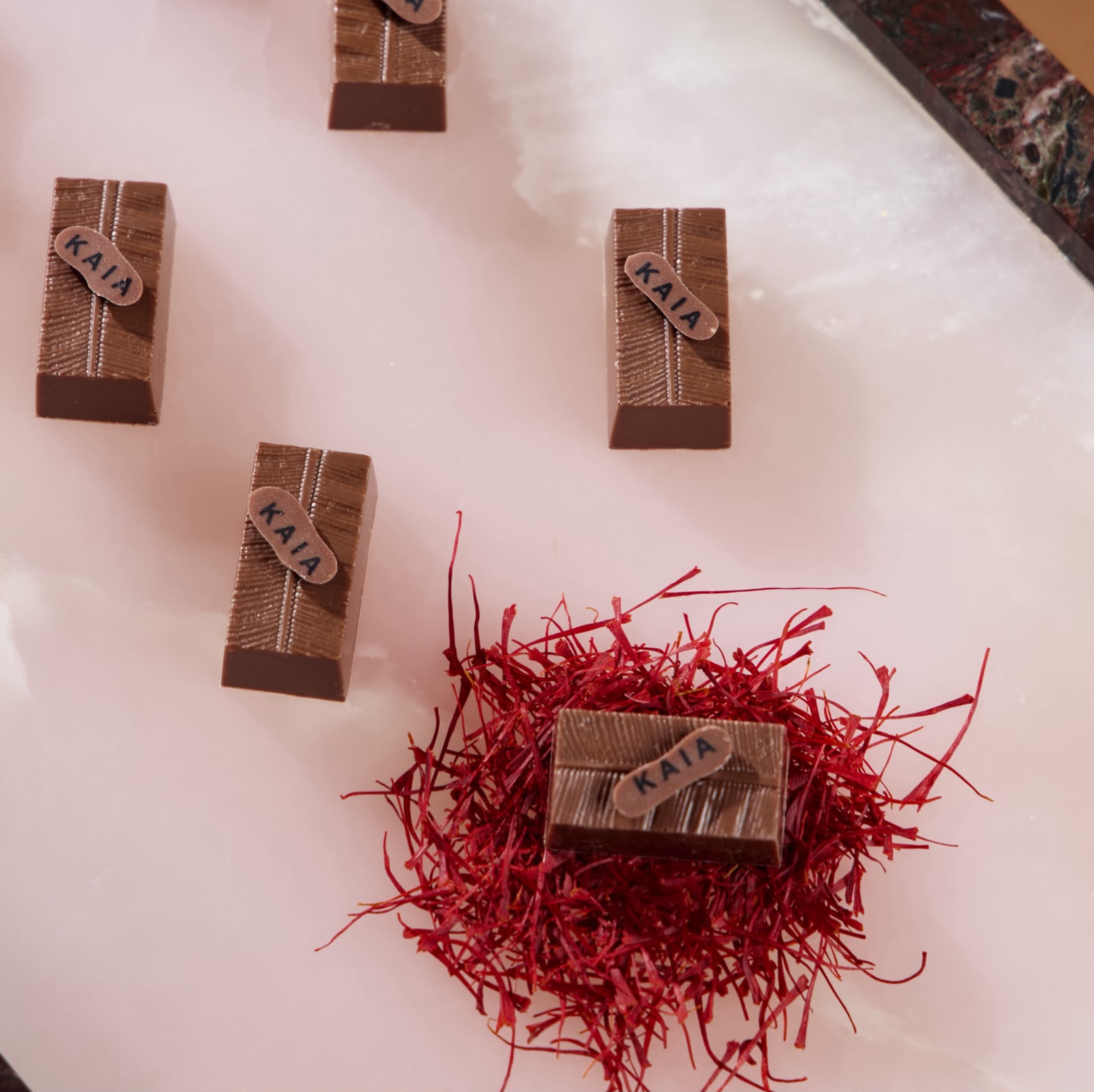 milk chocolate saffron ganache 